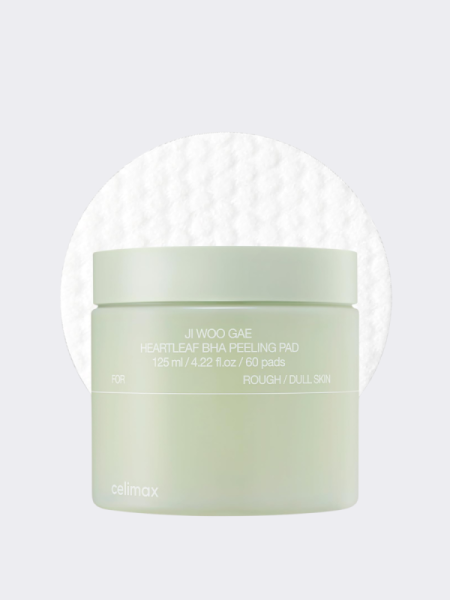 Отшелушивающие тонер-диски с экстрактом хауттюйнии Celimax Ji Woo Gae Heartleaf BHA Peeling Pad