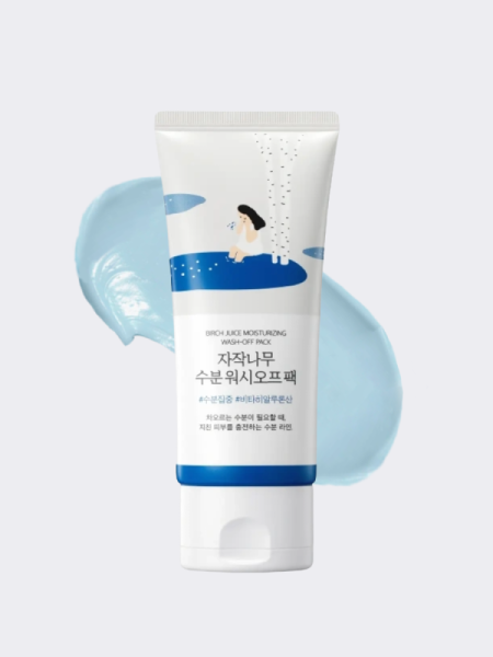 Увлажняющая смываемая маска для лица с берёзовым соком Round Lab Birch Juice Wash Off Pack