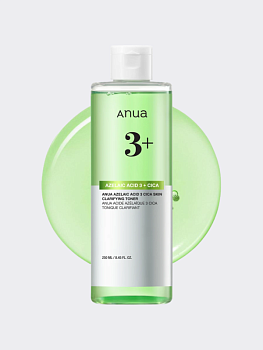 Успокаивающий тонер с азелаиновой кислотой ANUA Azelaic 3 Cica Skin Clarifying Toner