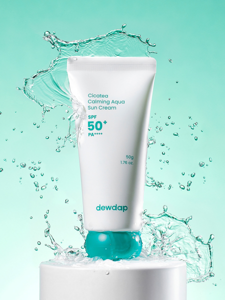 Успокаивающий солнцезащитный крем с экстрактом центеллы dewdap Cicatea Calming Aqua Suncream