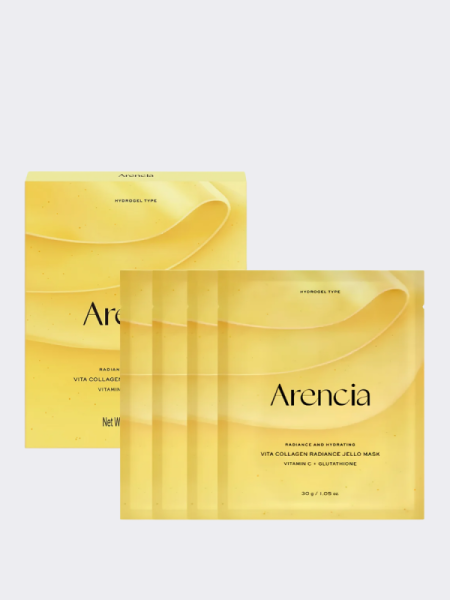 Набор гидрогелевых масок для сияния кожи с витамином С Arencia Vita Collagen Radiance Jello Mask