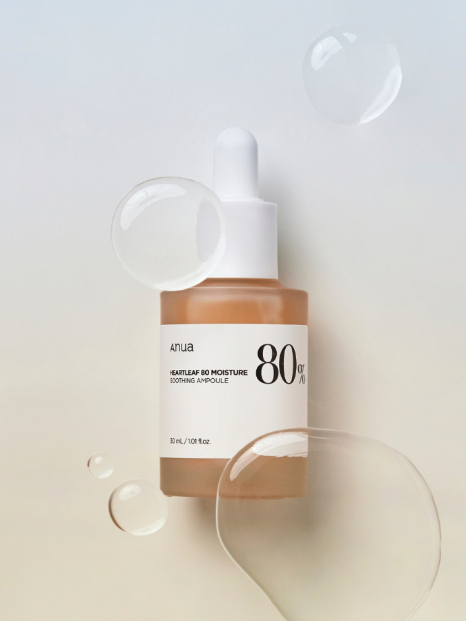 Успокаивающая ампула для лица с экстрактом хауттюйнии ANUA Heartleaf 80% Moisture Soothing Ampoule