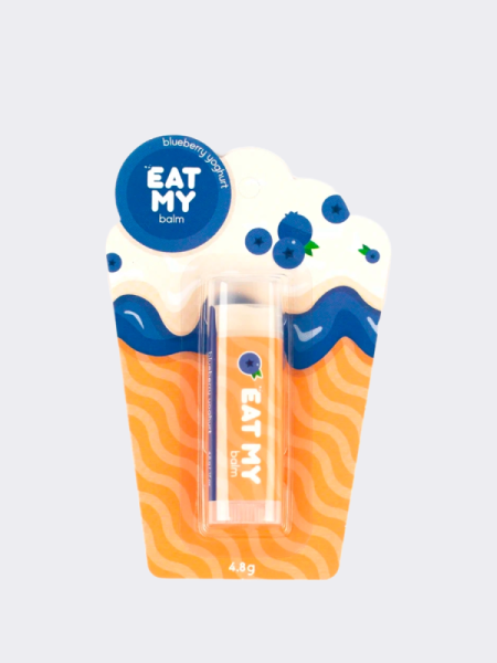 Бальзам для губ с ароматом йогурта с голубикой EAT MY BALM Blueberry Yoghurt