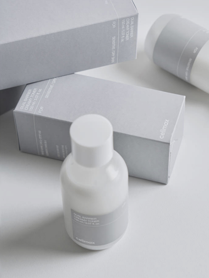 Укрепляющий кремовый тонер с керамидами Celimax Dual Barrier Creamy Toner