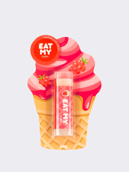 Бальзам для губ с ароматом малинового пломбира EAT MY BALM Raspberry Ice Cream