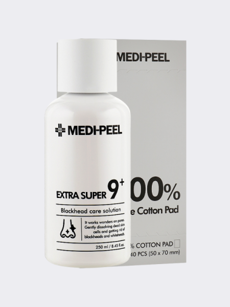 Очищающая жидкость-маска для очищения сальных нитей MEDI-PEEL Extra Super 9+ Cotton Pad