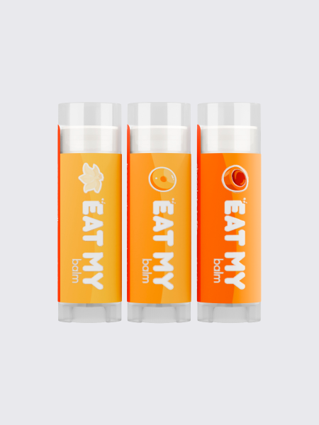 Набор бальзамов для губ "Сливочные карамельки" EAT MY BALM Candy Balm Trio