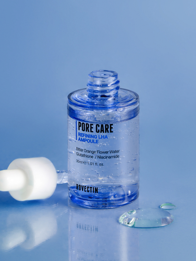Сыворотка для лица против воспалений и постакне ROVECTIN Pore Care Refining LHA Ampoule