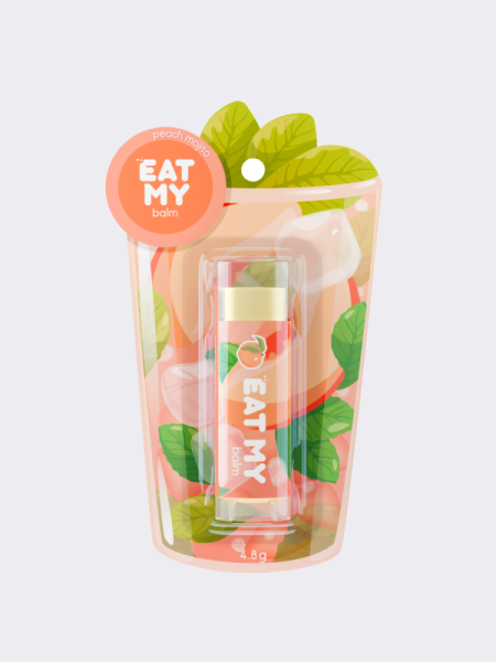 Бальзам для губ с ароматом "Персиковый мохито" EAT MY BALM Aftersun Peach Mojito