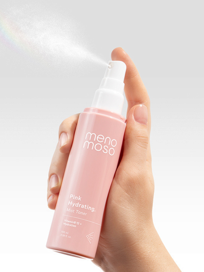 Увлажняющий тонер-мист для лица с гиалуроновой кислотой MENOMOSO Pink Hydrating Mist Toner