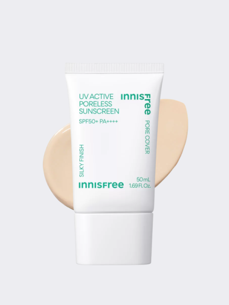 Солнцезащитный крем-база с выравнивающим эффектом Innisfree V Active Poreless Sunscreen SPF50+ PA++++