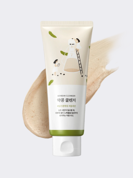Смягчающая пенка-скраб для умывания с экстрактом соевых бобов Round Lab Soybean Cleanser