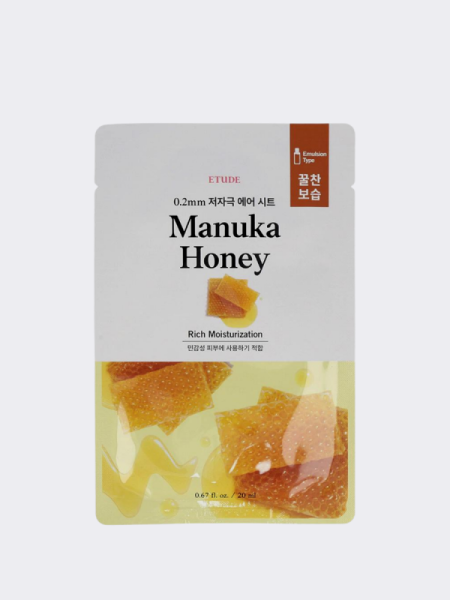 Питательная тканевая маска для лица с экстрактом мёда ETUDE HOUSE 0.2 Therapy Air Mask Manuka Honey