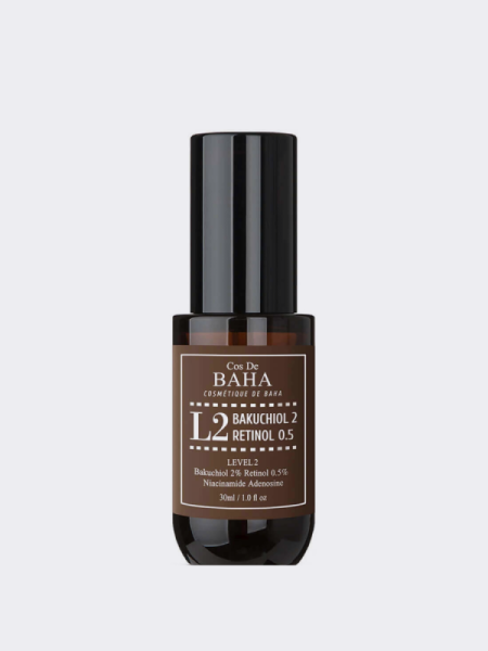 Усиленная обновляющая сыворотка с бакучиолом и ретинолом Cos De BAHA Bakuchiol 2% Retinol 0.5% L2 Serum Усиленная обновляющая сыворотка с бакучиолом и ретинолом Cos De BAHA Bakuchiol 2% Retinol 0.5% L2 Serum