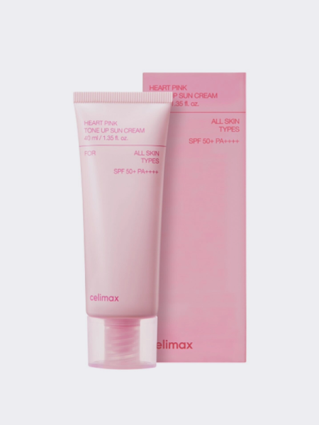Солнцезащитный крем с эффектом выравнивания тона кожи Celimax Heart Pink Tone Up Sun Cream SPF50+ PA++++ Солнцезащитный крем с эффектом выравнивания тона кожи Celimax Heart Pink Tone Up Sun Cream SPF50+ PA++++