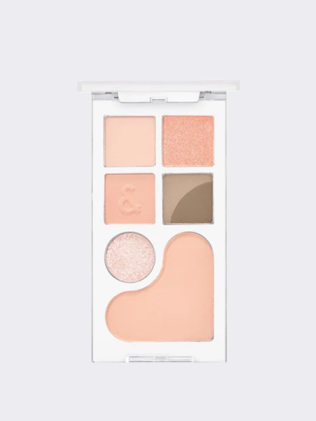 Палетка для макияжа век и лица в абрикосовых оттенках rom&nd Bare Layer Palette 01 Apricot Mood