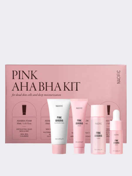 Набор обновляющих миниатюр с кислотами Nacific Pink AHA BHA Kit Набор обновляющих миниатюр с кислотами Nacific Pink AHA BHA Kit