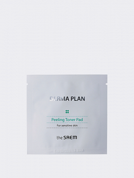 Тонизирующие пилинг-пэды для чувствительной кожи The Saem Derma Plan Peeling Toner Pad