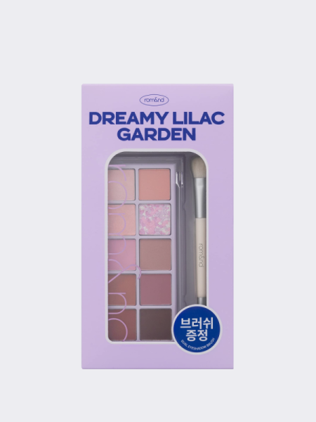 Набор теней для век и кисти для макияжа глаз rom&nd Better Than Palette Dual Brush Set 09 Dreamy Lilac Garden