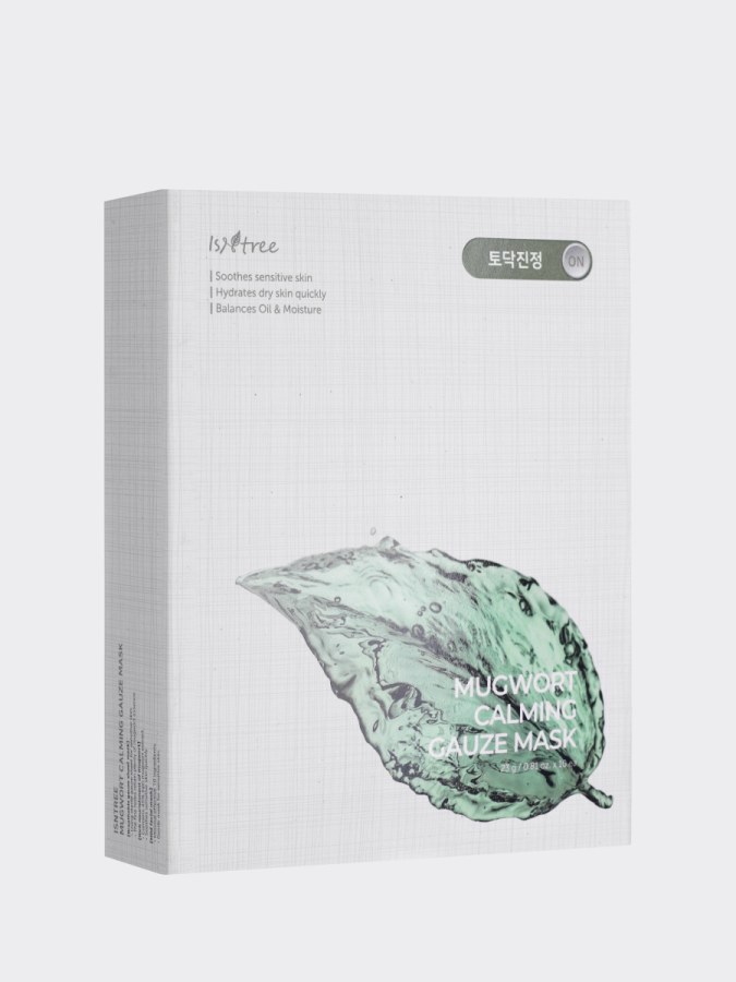 Набор успокаивающих тканевых масок для лица с экстрактом полыни IsNtree Mugwort Calming Gauze Mask Set