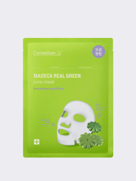 Тканевая маска для сужения пор Centellian24 Madeca Real Green Pore Mask