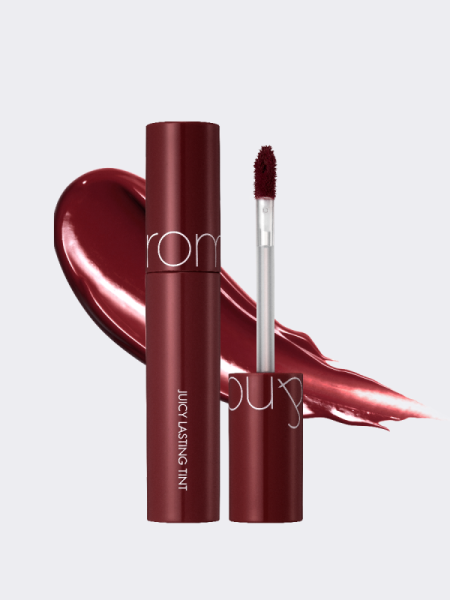 Сочный глянцевый тинт для губ в тёмном гранатовом оттенке rom&nd Juicy Lasting Tint 21 Deep Sangria Сочный глянцевый тинт для губ в тёмном гранатовом оттенке rom&nd Juicy Lasting Tint 21 Deep Sangria