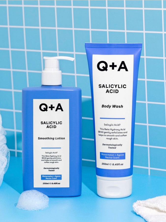 Противовоспалительный лосьон для тела с салициловой кислотой Q+A Salicylic Acid Smoothing Lotion