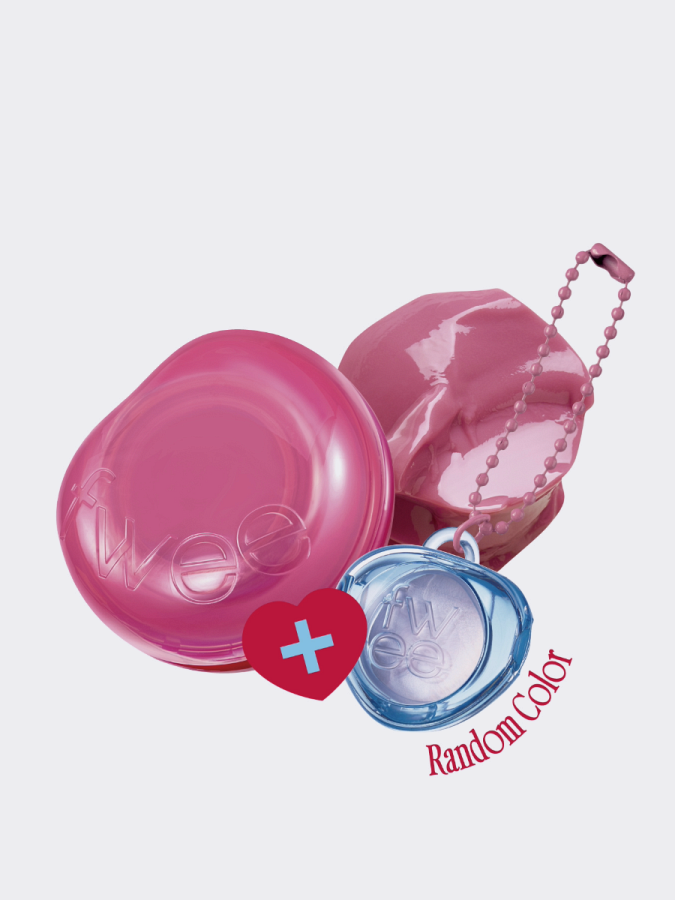Набор: Оттеночное желе для губ и щёк + брелок fwee Lip&Cheek Glowy Jelly Pot JP03 Sweets Keyring Set