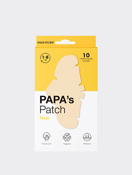 Гидроколлоидные патчи для очищения сальных нитей на носу Papa Recipe Papa's Patch Nose