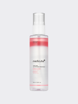 Двухфазный тонизирующий серум-мист для лица с глутатионом и ПДРН Medicube PDRN Pink Glutathione Serum Mist