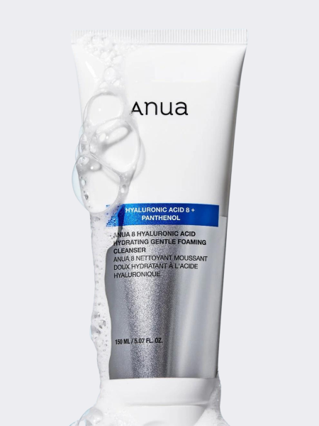 Деликатная пенка для умывания с гиалуроновой кислотой ANUA 8 Hyaluronic Acid Hydrating Gentle Foaming Cleanser Деликатная пенка для умывания с гиалуроновой кислотой ANUA 8 Hyaluronic Acid Hydrating Gentle Foaming Cleanser