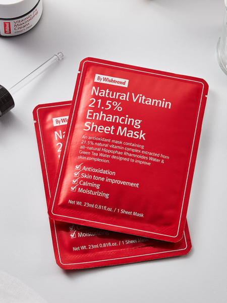 Тканевая витаминная маска By Wishtrend Natural Vitamin C 21.5% Enhancing Sheet Mask Тканевая витаминная маска By Wishtrend Natural Vitamin C 21.5% Enhancing Sheet Mask