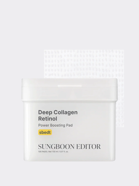Обновляющие тонер-диски с коллагеном и ретинолом Sungboon Editor Deep Collagen Retinol Power Boosting Pad