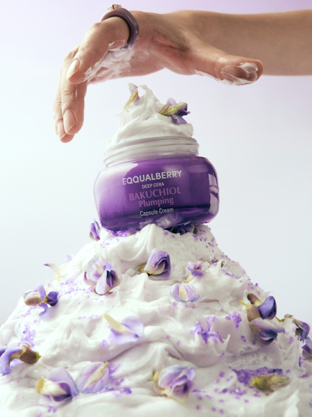 Укрепляющий капсульный крем для лица с бакучиолом EQQUALBERRY Bakuchiol Plumping Capsule Cream