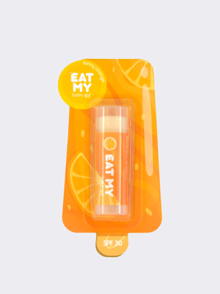 Солнцезащитный бальзам для губ с ароматом сочного апельсина EAT MY Lip Balm SPF 30 Sunny Orange