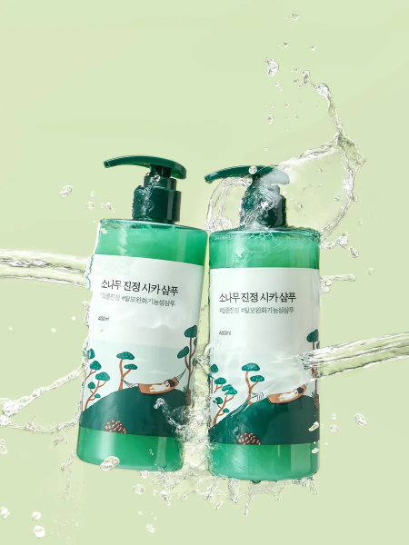 Себорегулирующий шампунь с экстрактом сосны и центеллы Round Lab Pine Calming Cica Shampoo