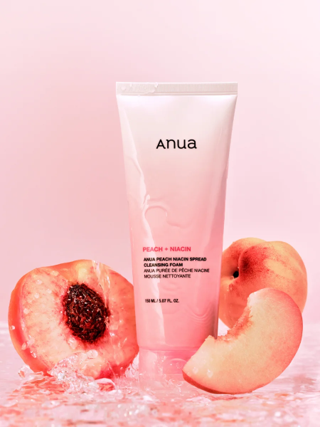 Очищающая пенка для умывания с экстрактом персика ANUA Peach Niacin Spread Cleansing Foam