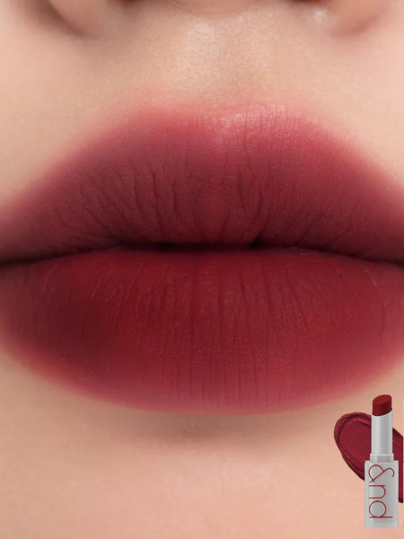Мягкая кремовая помада темном винном оттенке rom&nd Zero Matte Lipstick 15 Midnight