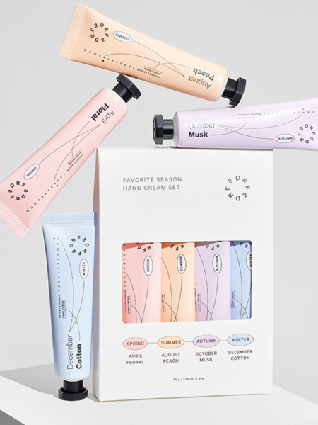 Набор парфюмированных кремов для рук с маслом ши и ароматами времён года DR.F5 Favourite Season Hand Cream Set Набор парфюмированных кремов для рук с маслом ши и ароматами времён года DR.F5 Favourite Season Hand Cream Set
