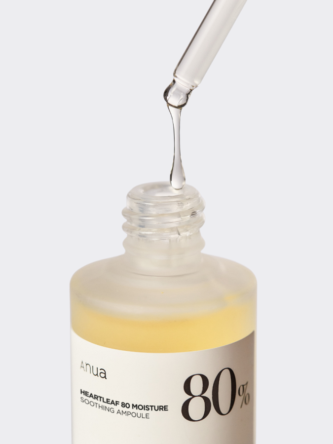 Успокаивающая ампула для лица с экстрактом хауттюйнии ANUA Heartleaf 80% Moisture Soothing Ampoule