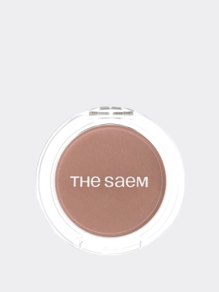 Мягкие румяна с сияющим финишем в ореховом оттенке The Saem Jelly Blusher PK03 Cinnamon Rose