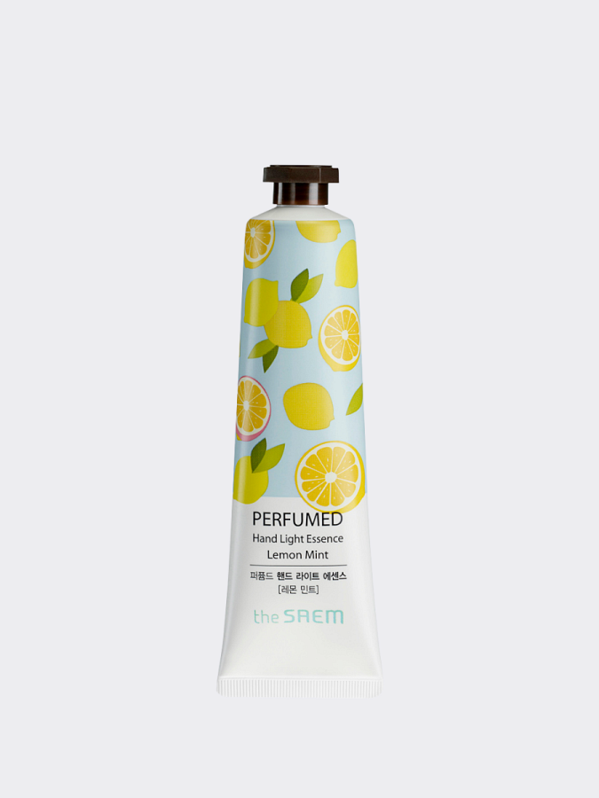 Лёгкий крем-эссенция для рук с ароматом лимона и мяты The Saem Perfumed Hand Light Essence Lemon Mint