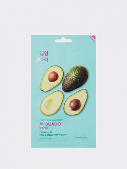 Смягчающая тканевая маска для лица с экстрактом авокадо Holika Holika Pure Essence Mask Sheet Avocado