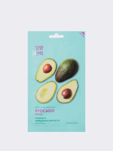 Смягчающая тканевая маска для лица с экстрактом авокадо Holika Holika Pure Essence Mask Sheet Avocado