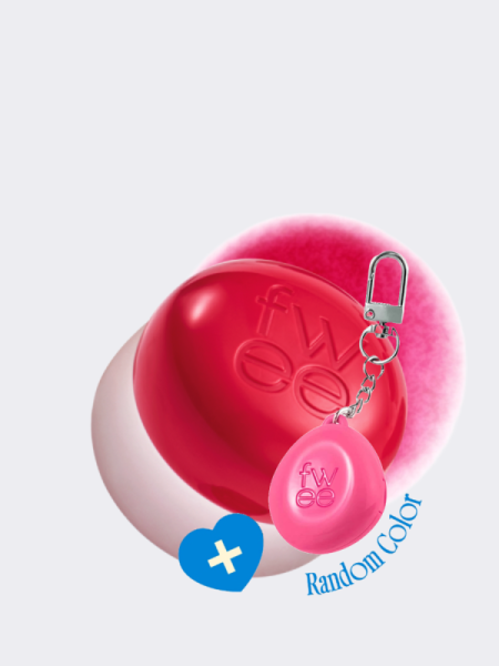 Набор: оттеночное суфле + брелок fwee Lip&Cheek Blurry Pudding Pot Keyring Set RD02 Mule