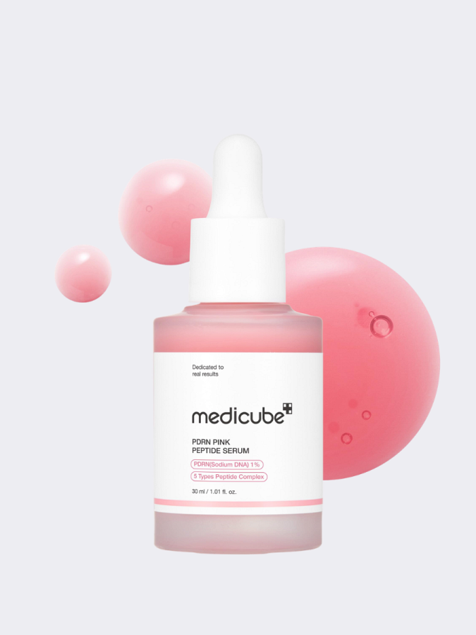 Укрепляющая сыворотка для лица с пептидами и ПДРН Medicube PDRN Pink Peptide Serum
