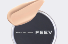 Тональный кушон с полуматовым финишем FEEV Hyper-fit Silky Cushion 01 Peach Fit