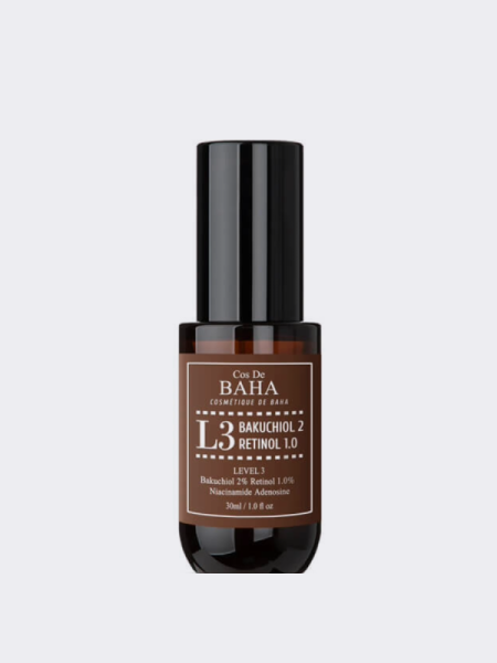 Интенсивная обновляющая сыворотка с бакучиолом и ретинолом Cos De BAHA Bakuchiol 2% Retinol 1% L3 Serum Интенсивная обновляющая сыворотка с бакучиолом и ретинолом Cos De BAHA Bakuchiol 2% Retinol 1% L3 Serum