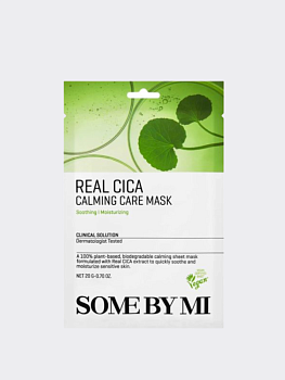 Успокаивающая тканевая маска с экстрактом центеллы азиатской Some By Mi Real Cica Calming Mask Успокаивающая тканевая маска с экстрактом центеллы азиатской Some By Mi Real Cica Calming Mask