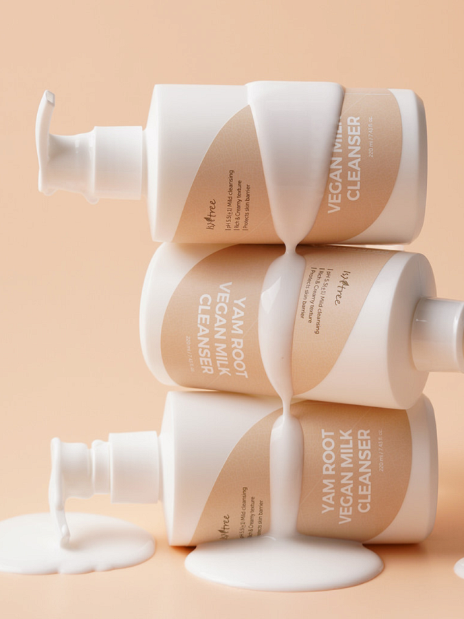 Очищающее гидрофильное молочко с экстрактом корня ямса IsNtree Yam Root Vegan Milk Cleanser